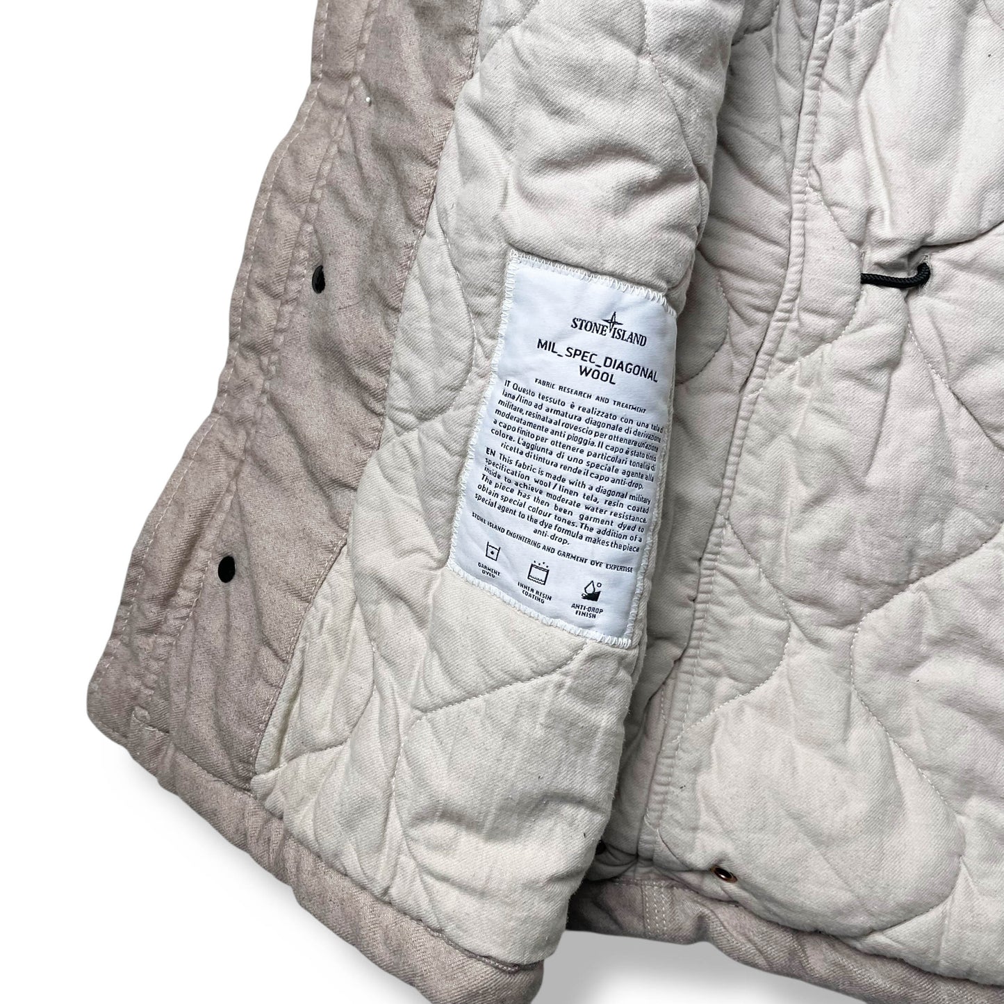 Stone Island Mil Spec Diagonal Wool Parka (L)