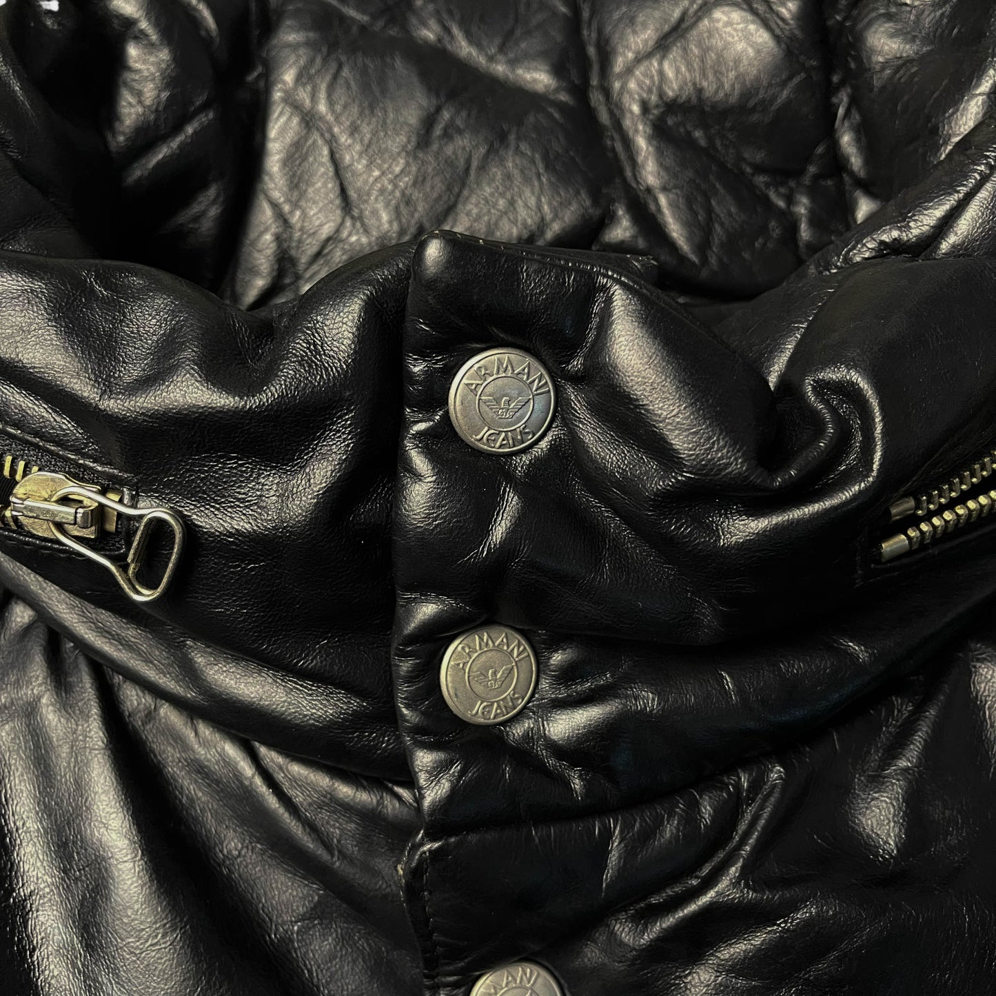 Vintage Armani Leather Lined Jacket (XL)