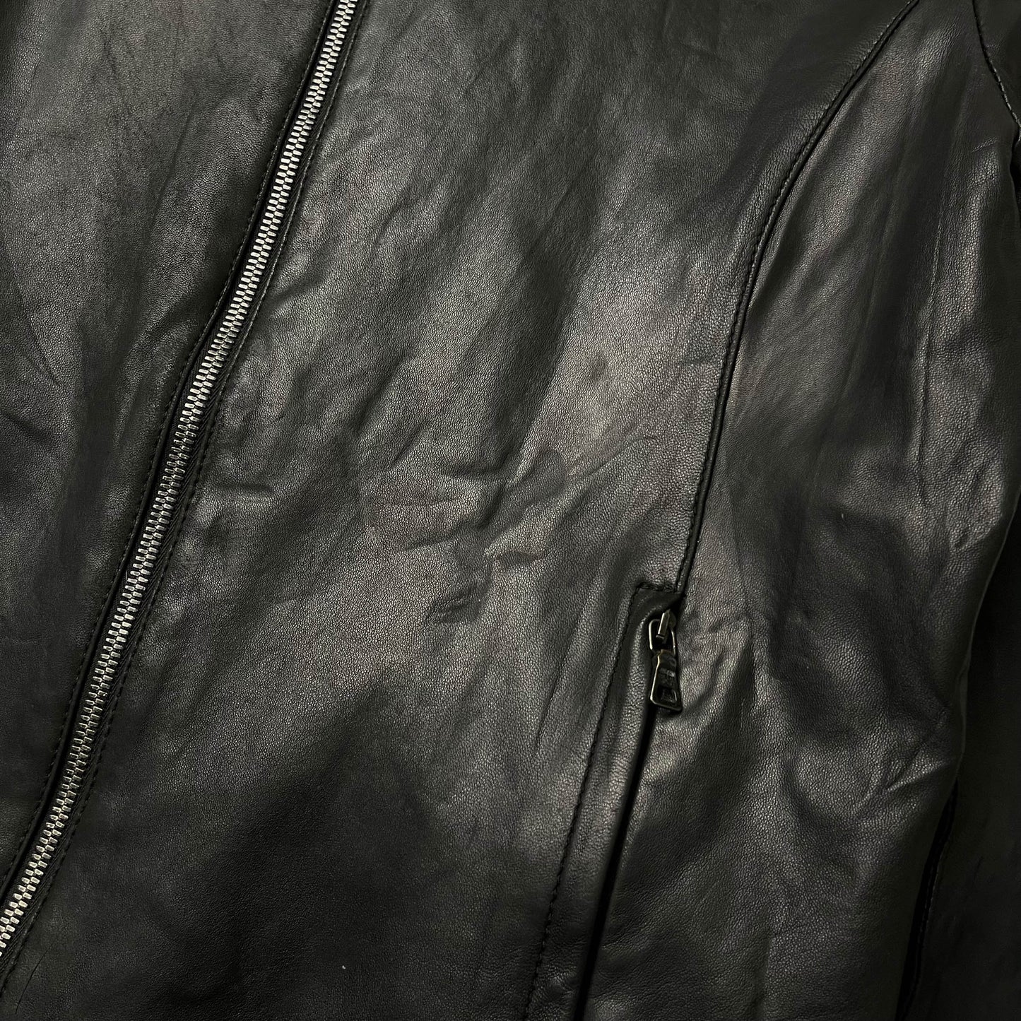 Vintage Prada Sport Moto Leather Jacket (L)