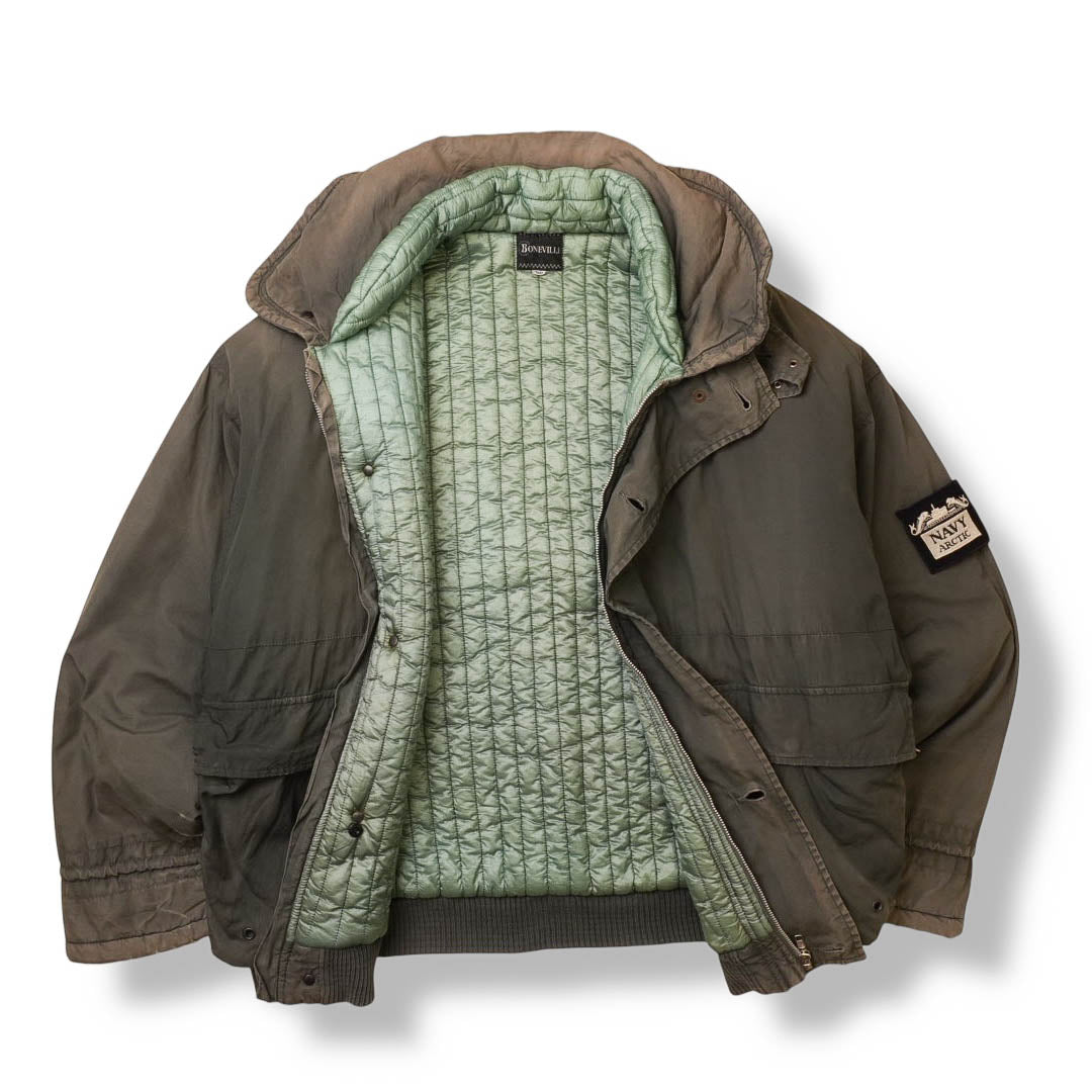 Vintage Boneville Navy Arctic Quilted Jacket (L)
