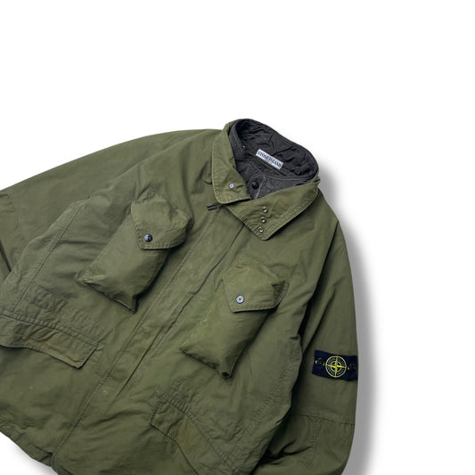Vintage Stone Island Weathered Canvas Multipocket Field Jacket (XXL)