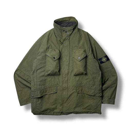 Vintage Stone Island Weathered Canvas Multipocket Field Jacket (XXL)