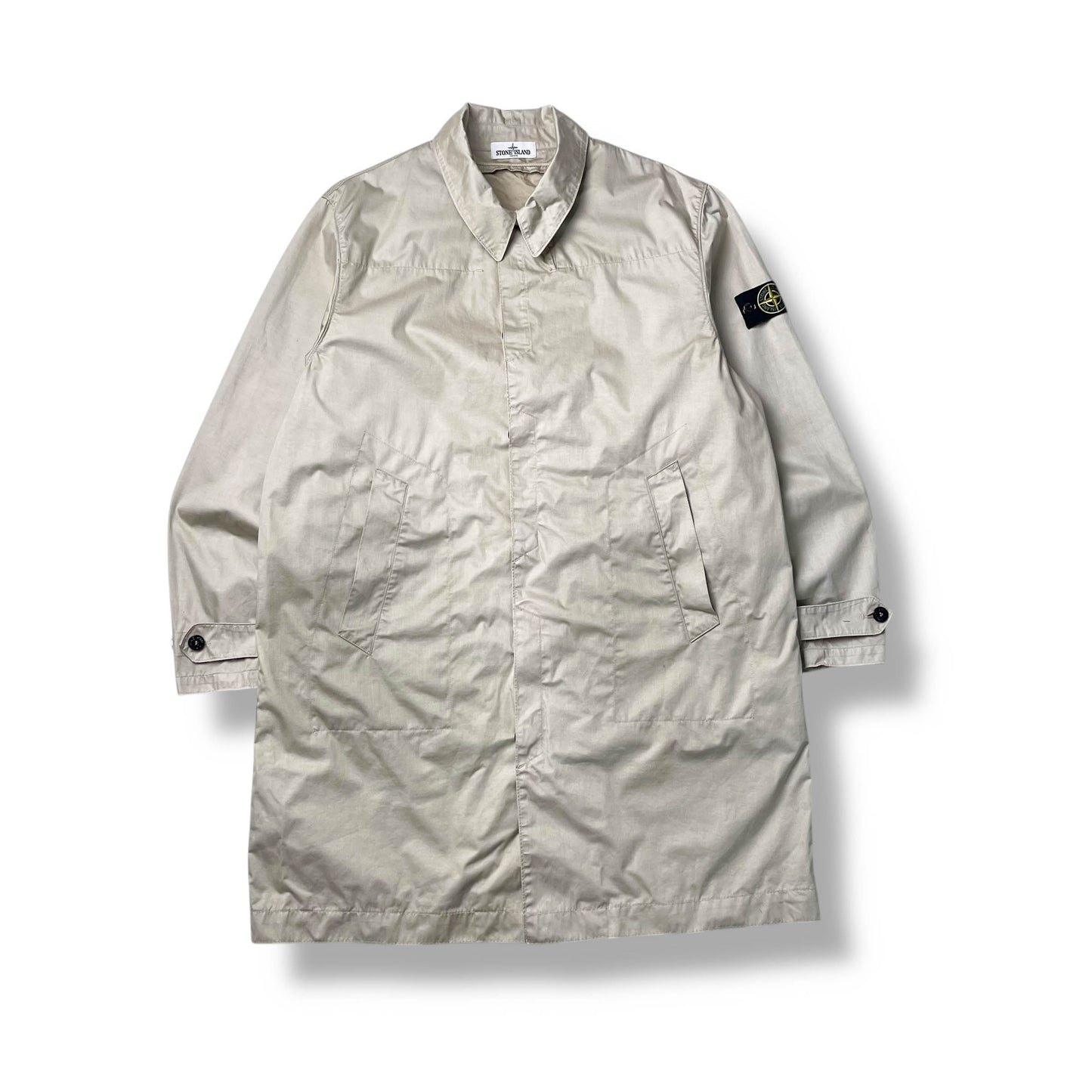 Stone Island 30th Anniversary Raso Gommato Vinyl Cover Trench Coat (3XL)