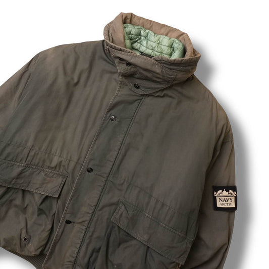 Vintage Boneville Navy Arctic Quilted Jacket (L)