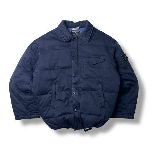 Vintage Stone Island Raso Gommato Goose Down Puffer Jacket (XL)