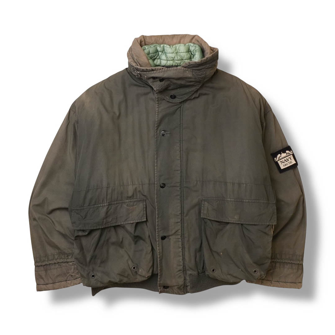 Vintage Boneville Navy Arctic Quilted Jacket (L)