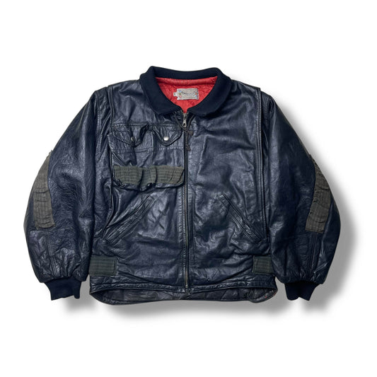 Vintage Boneville Dutch Policeman’s Leather Jacket (M)